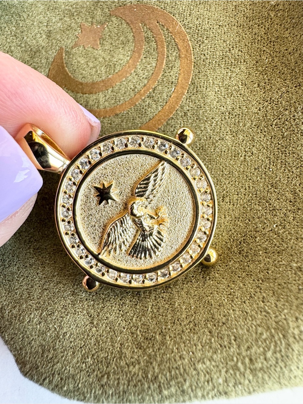 Jane Win Limited Edition 250th Protect Eagle Small Embellished Coin Pendant - Picture 11 of 11